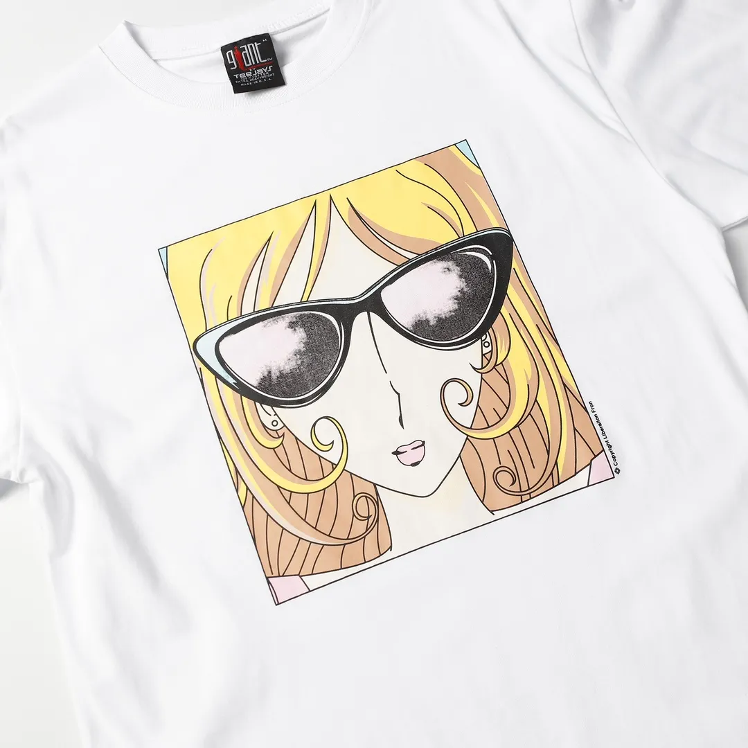 Saint Michael series trendy T craft letter drawing round neck short sleeves Style number: D3186P110 Color: white Code number: S M L XL
